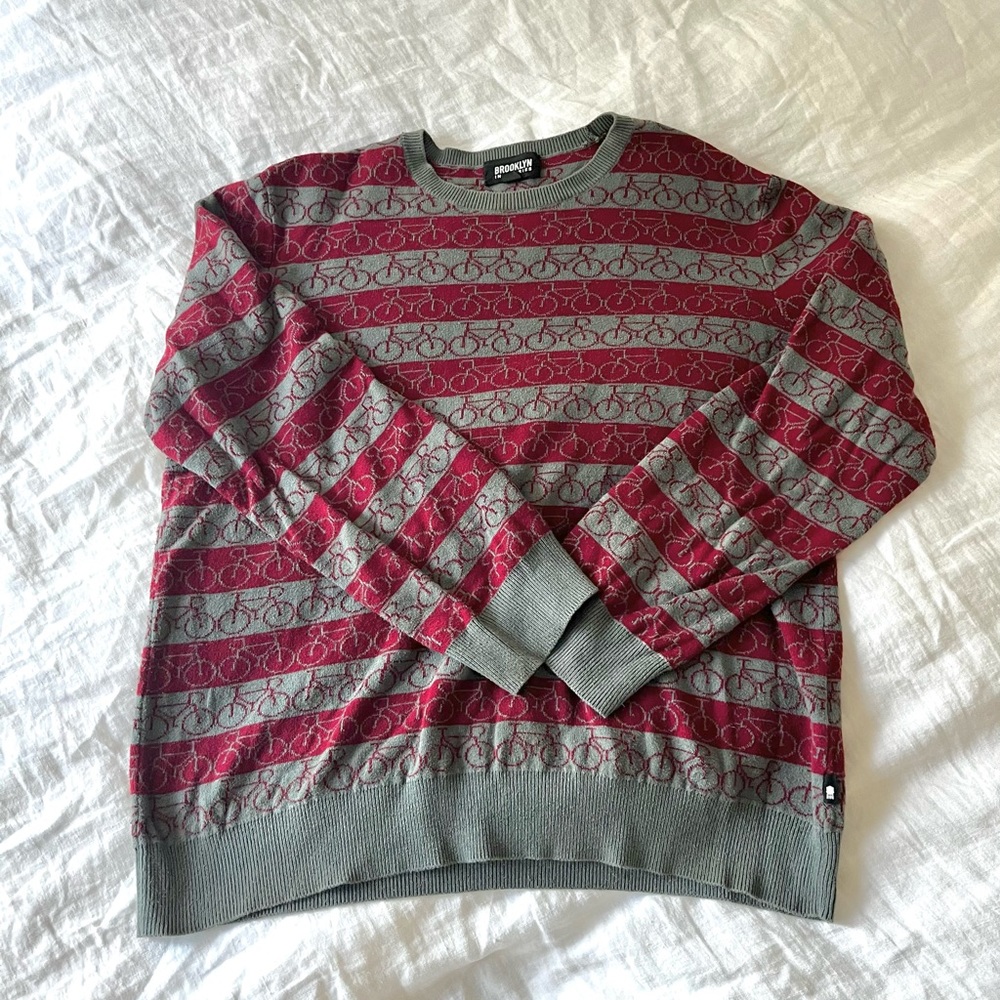 Brooklyn Industries 100% cotton bicycle sweater XL